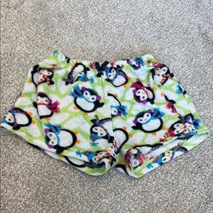 Penguin Print Fleece Shorts